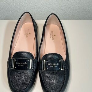 Kate Spade Black Textured Loafers
